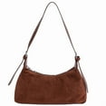 thumbnail image 1 of Handbags for Women, Retro Suede Handbag Purse Shoulder Bag For Women Work Travel Daily (Light Brown), 1 of 5