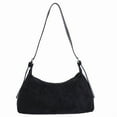 thumbnail image 1 of Handbags for Women, Retro Suede Handbag Purse Shoulder Bag For Women Work Travel Daily Use (Black), 1 of 5