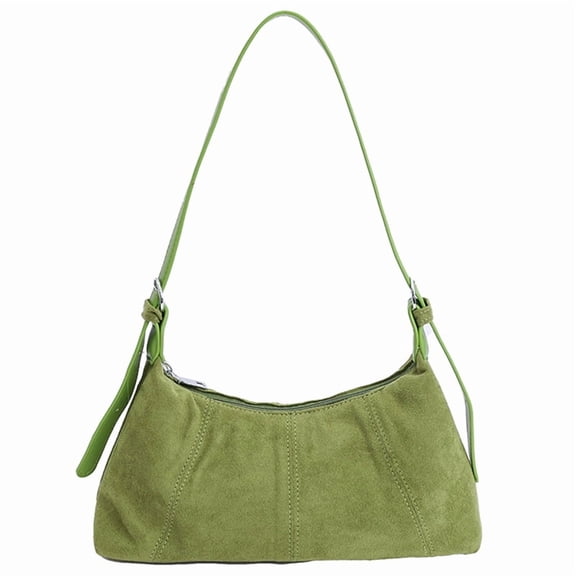 Handbags for Women, Retro Suede Handbag Purse Shoulder Bag For Women Work Travel Daily Use (Green)