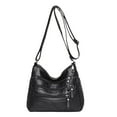 thumbnail image 1 of Handbags for Women Soft Washed Shoulder Bag with Multi-Zip Compartments and Spacious Capacity for Daily Use, Travel, and Work, 1 of 6