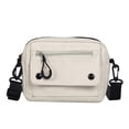thumbnail image 1 of Handbags for Womens Xhshgfbi,Canvas Handbag Zipper Shoulder Bag Pure Color Casual Tote Outdoor Bag White Bag, 1 of 5