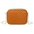 thumbnail image 1 of Handbags for Womens Xhshgfbi,Trend Chain Shoulder Bag Purse Practical Messenger Bag Fashion Simple Stripe Brown Bag, 1 of 5