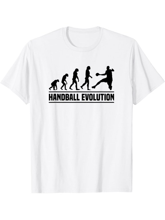 Handball Player Evolution Handball T-Shirt men and women can wear, black, white, gifts