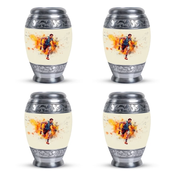 Handball Player In Rapid Motion - Burial Urns For Human Ashes - Cremation Urns For Human Ashes - 3 Inch - Pack Of 4 - Urns For Ashes - Ashes Keepsake - Ash Urns For Humans - Decorative Urns