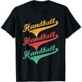 thumbnail image 1 of Handball - Retro Handball Player Athletic Sports Enthusiast T-Shirt men and women can wear,black,white,creative gift, 1 of 4