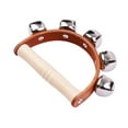 thumbnail image 1 of Handbell Hand Bells with 5pcs Jingle Bells Wood Handle Musical Instrument Toy for Music Class, 1 of 6