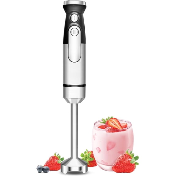 Handblender with Plug,Immersion Blender Handheld, Heavy-Duty Copper , Detachable Stainless  Dishwasher Safe, 2 Modes with Pulse,Infinitely Variable Speed, Space-Saving Design