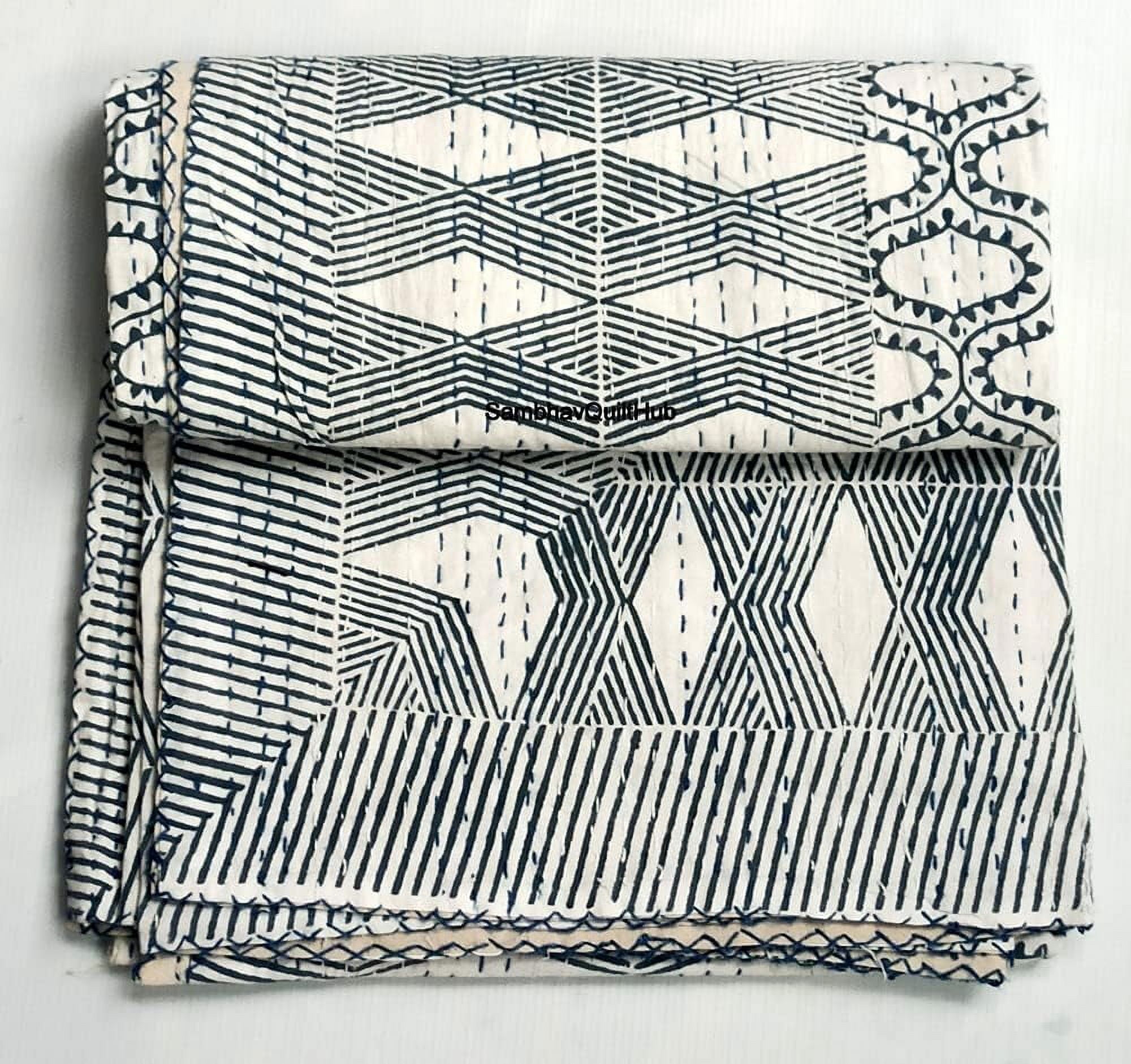 Sambhav Quilt Hub Indian Handblock Dierenprint Handgemaakte Katoen