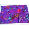 Handblock Multi Animal Bird Print Handmade Cotton Kantha Quilting Throw