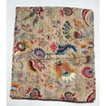 thumbnail image 1 of Handblock Traditional Pure Cotton Jungle Print Kantha Quilt, Bed Cover Throw Animal Tiger Printed Kantha Quilts With 2 Pillow Cover, 1 of 5