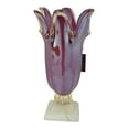 thumbnail image 1 of Handblown Glass Vase in Purple and Gold Multicolored with Gold Tones, 1 of 4