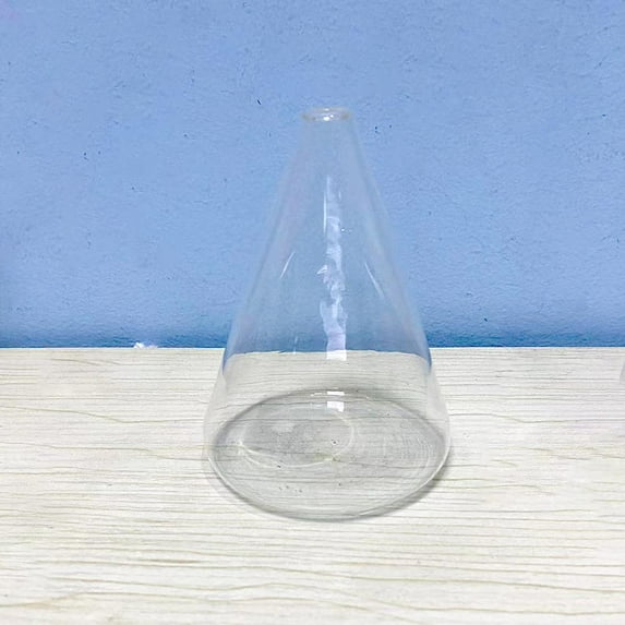 Handblown Refillable Glass Liquid Candle Burning Lamp Glass Oil Burning Lamp for Friend - Cone