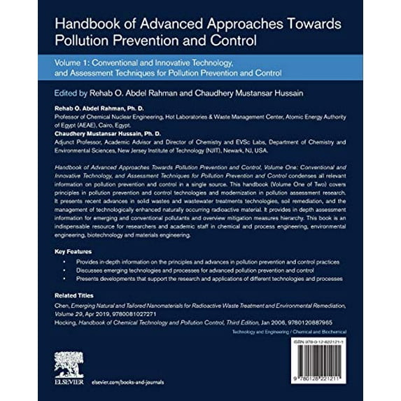 Pre-Owned Handbook of Advanced Approaches Towards Pollution Prevention and Control: Volume 1: Conventional and Innovative Technology, and Assessment Techniques for Pollution Prevention and Control (Paperback)