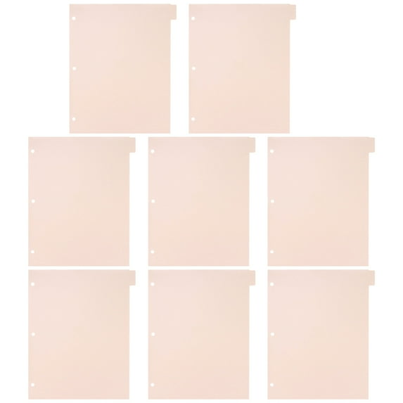 Handbook Separator 3 Rings Binder Dividers Plastic Tags Labels File Organizer for Multicolor Pink
