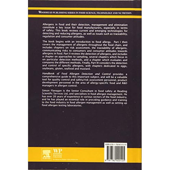 Pre-Owned Handbook of Food Allergen Detection and Control (Woodhead Publishing Series in Food Science, Technology and Nutrition)