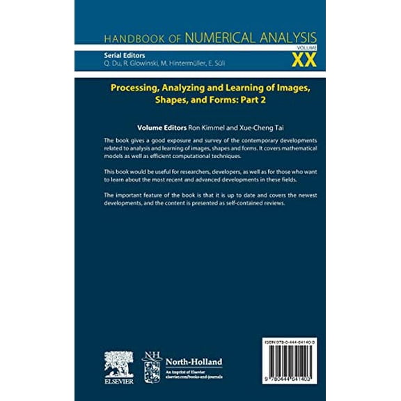 Pre-Owned Processing, Analyzing and Learning of Images, Shapes, and Forms: Part 2 (Volume 20)