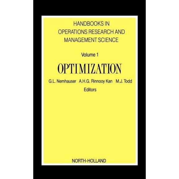Handbooks in Operations Research and Man Optimization: Volume 1, Book 1, (Hardcover)