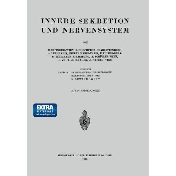 Handbuch Der Neurologie Innere Sekretion Und Nervensystem, Book 4, (Paperback)