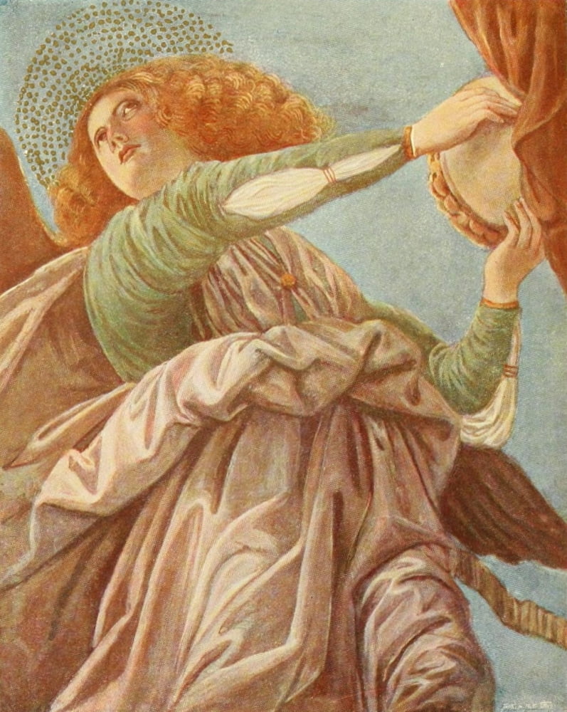 Handbuch der Kunstgeschichte 1912 Angel Canvas Art - Melozzo da Forl (18 x 24)