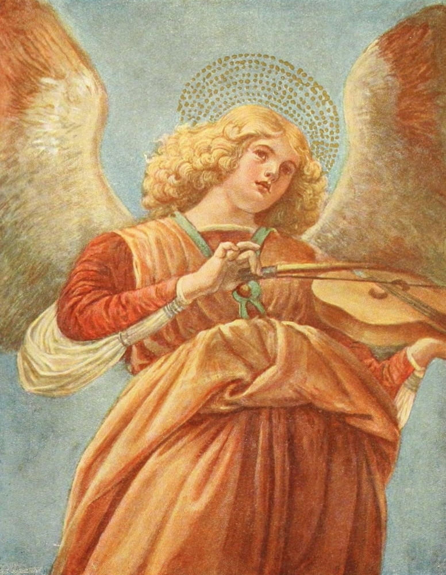 Handbuch der Kunstgeschichte 1912 Musical angel Canvas Art - Melozzo da Forl (18 x 24)