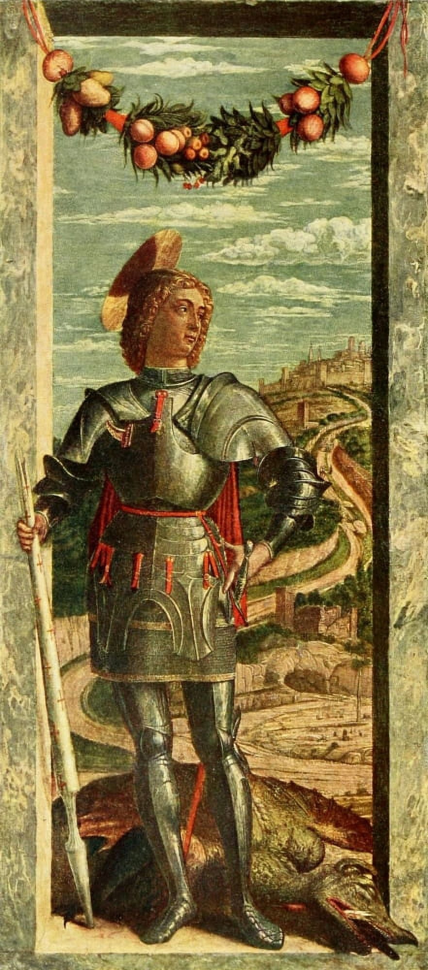 Handbuch der Kunstgeschichte 1912 St George Canvas Art - Andrea Mantegna (24 x 36)