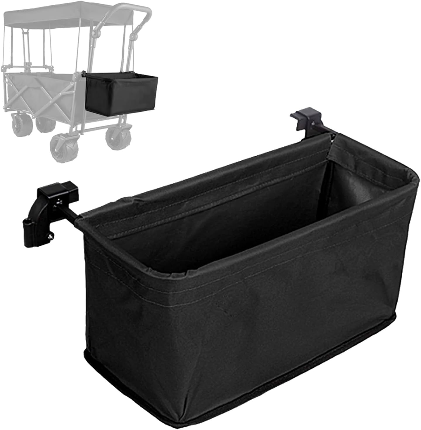 Handcart Rear Bag, Storage Bag for Beach Trolley, Foldable for Universal Wagon Basket, Trolley Accessories Removable