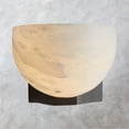 Handcarved GlobeLike Contours Alabaster Sconce , Wall Lights for