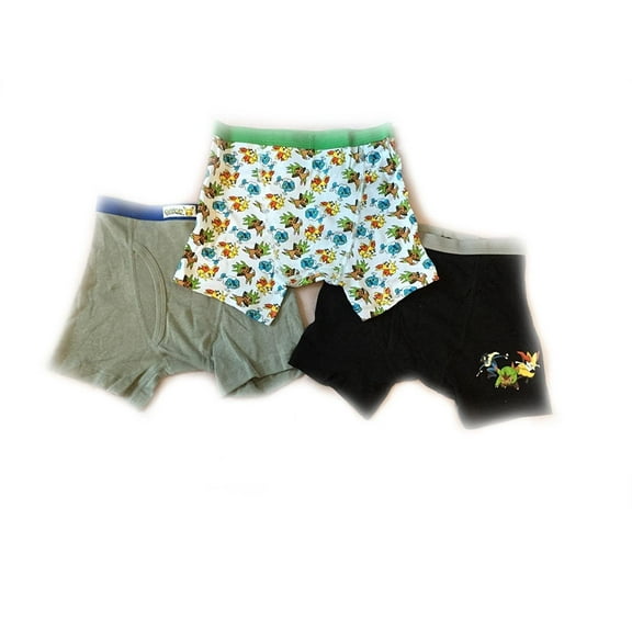Handcraft Big Boys' Pokemon Boxer Briefs Underwear 3-Pack
