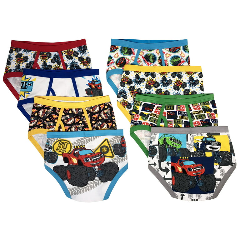 Handcraft Blaze Monster Machines Boys Underwear - 8-Pack Toddler/Little  Kid/Big Kid Size Briefs Trucks 