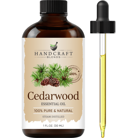 Handcraft Blends Cedarwood Essential Oil - 100% Pure and Natural - Premium Grade Essential Oil for Diffuser and Aromatherapy - 1 Fl Oz