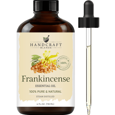 Handcraft Blends Frankincense Essential Oil - Huge 4 Fl Oz - 100% Pure and Natural - Premium Grade with Glass Dropper