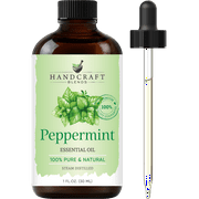 Handcraft Blends Peppermint Essential Oil - 100% Pure and Natural - Premium Grade Essential Oil for Diffuser and Aromatherapy - 1 Fl Oz