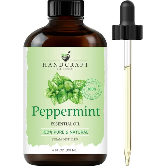 Handcraft Blends Peppermint Essential Oil, Pure and Natural Diffuser Oil, 4 fl oz