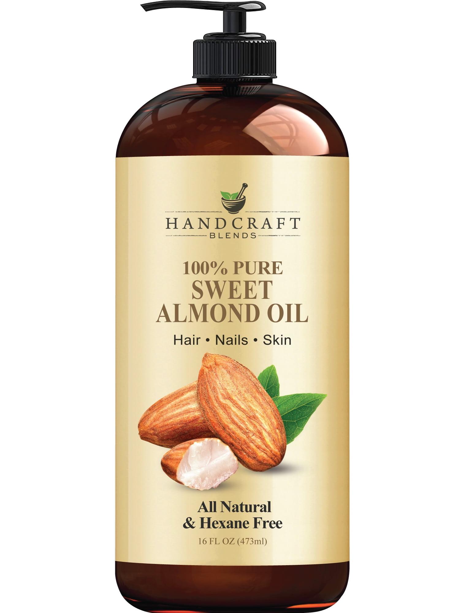 Handcraft Blends Almond for Body, Skin & Hair, 16 oz