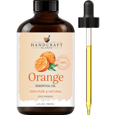 Handcraft Blends Orange Essential Oil - Huge 4 Fl Oz - 100% Pure and Natural - Premium Grade with Glass Dropper