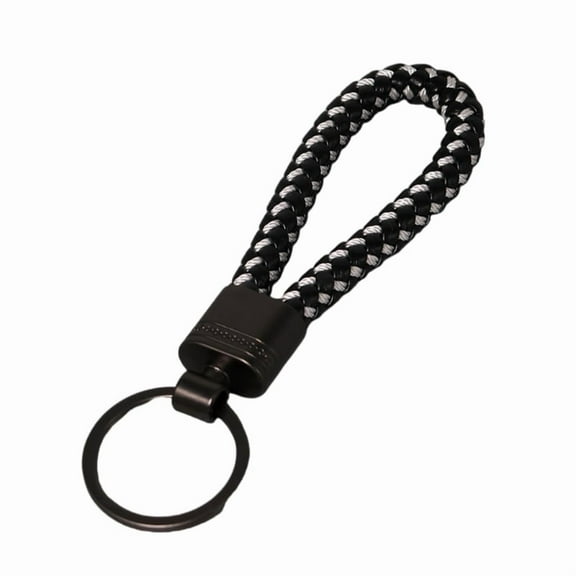 Handcraft Braided Sturdy Leather Keychain With Zinc Alloy Materials Clasp Accessory for Everyday Use and Gifts Giving