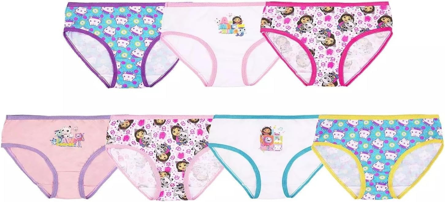 Handcraft Licensed Girls Underwear Gabby Dollhouse 7Pack Toddler