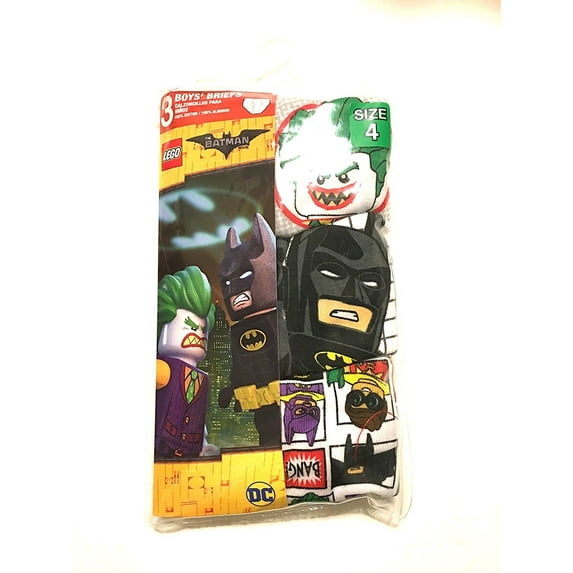 Handcraft Mfg Boys Lego Batman Cotton Briefs, Multicolor