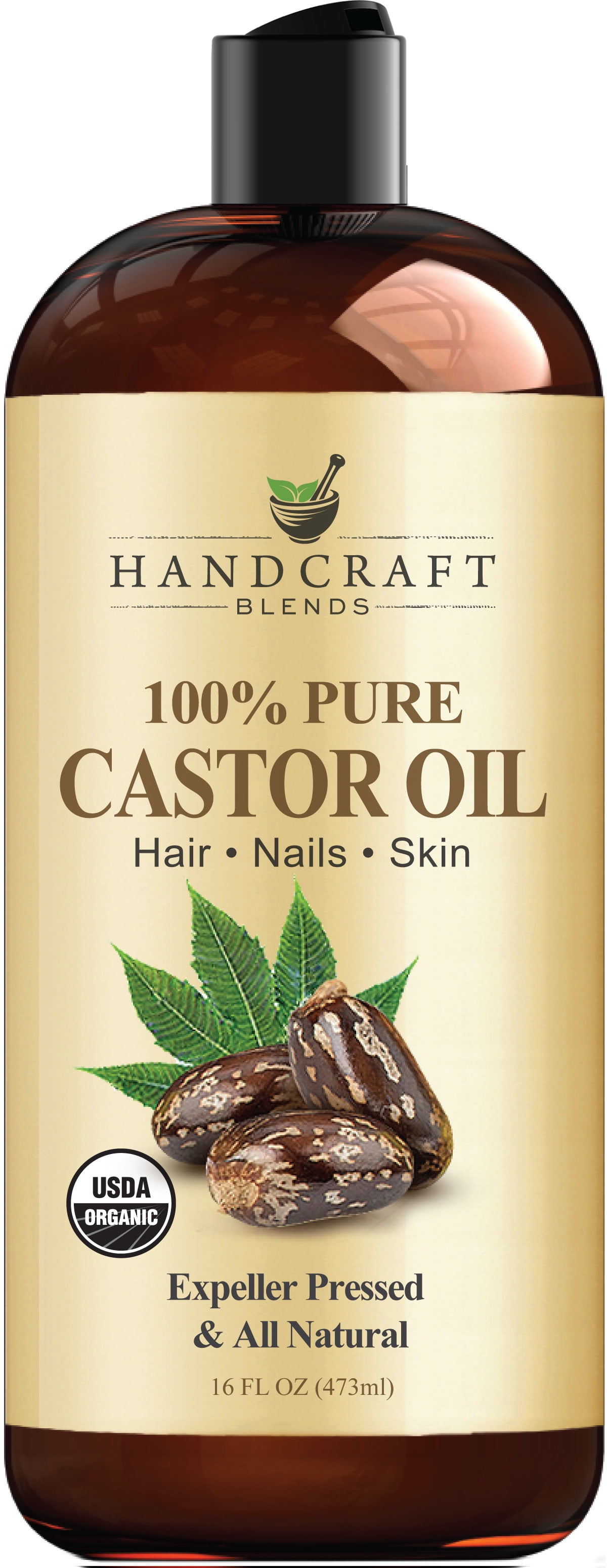 Handcraft Organic Castor Oil for Hair Growth, Eyelashes and Eyebrows