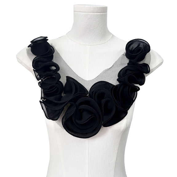 Handcraft Pleated Fabric Flowers Ideal For Sewing Projects On Apparel And Accessories With Artistic Designs