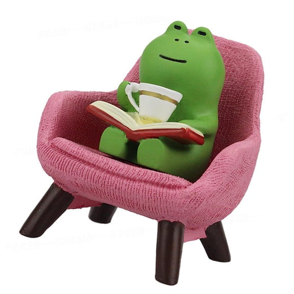 Handcraft Resin Frogs Figurine Eye catching Decoration for Home Garden Charm Decors for Lover Figurine