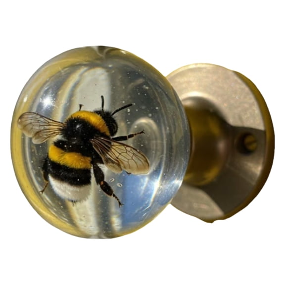 Handcraft Retro Resin Door Knob Crystals Clear Florals Decorative Hardware for Bedroom Nature Inspire Home Renovations