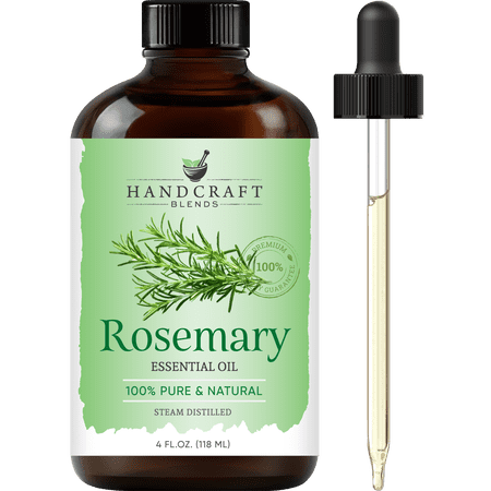 Handcraft Blends Rosemary Essential Oil - Huge 4 Fl Oz - 100% Pure and Natural - Premium Grade with Glass Dropper