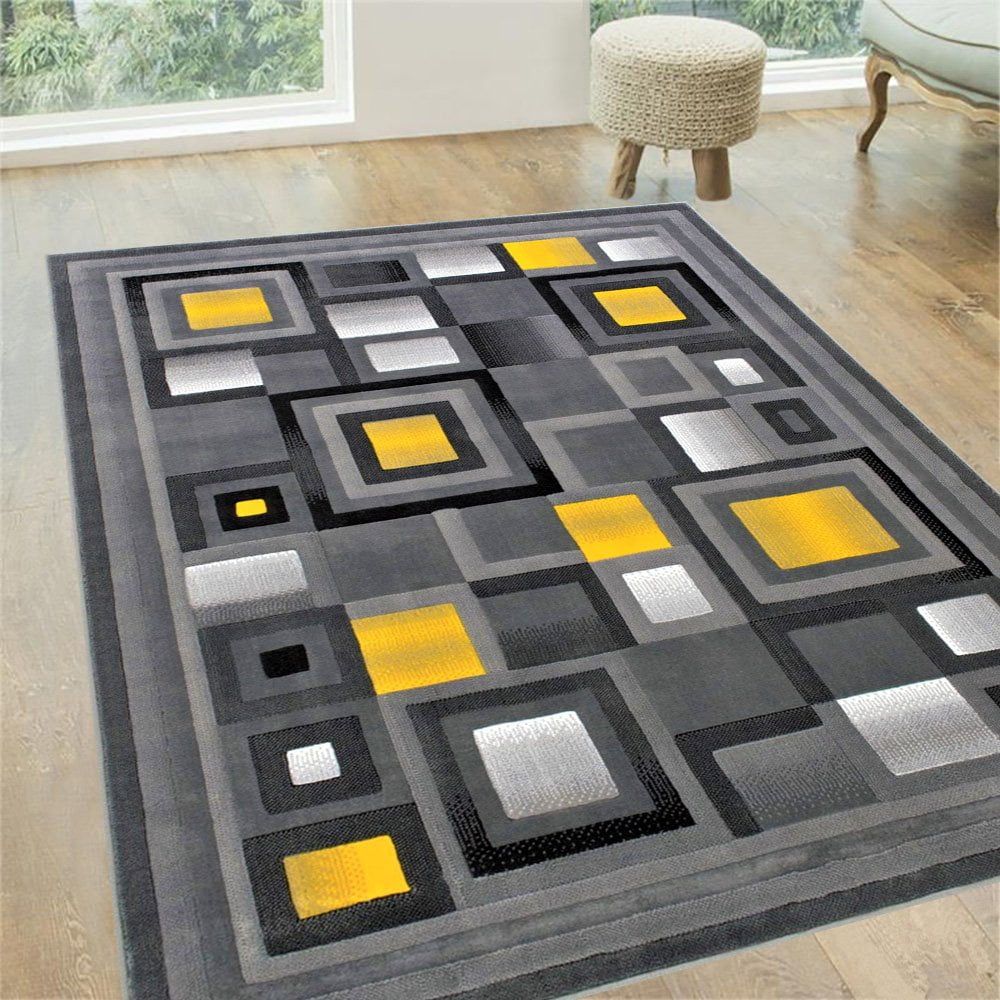 Handcraft Rugs Abstract Geometric Modern Squares Pattern Area Rug ...