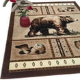 thumbnail image 1 of Handcraft Rugs Cabin Rug  Lodge, Cabin Nature and Animals Area Rug  Modern Geometric Design Cabin Area Rug  Abstract, Multicolor Design Fish/Bear/Cabin/Southwestern Pattern 8x10 feet, 1 of 8