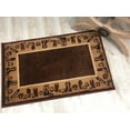 thumbnail image 1 of Handcraft Rugs Cabin Rug  Lodge, Cabin Nature and Animals Area Rug  Modern Geometric Pattern Cabin Area Rug  Abstract, Chocolate/Beige-Cowboy Boots/Cowboy Hat 2x 3 feet Doormat, 1 of 7