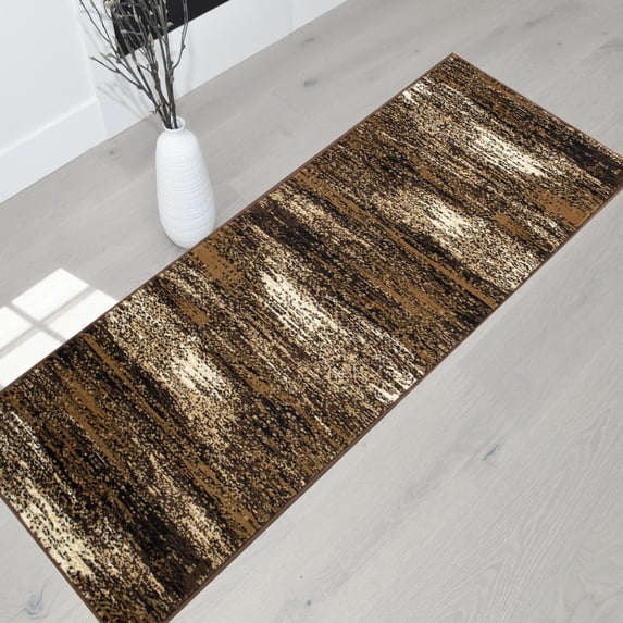 Handcraft Rugs - Chocolate/Beige/Gold/Abstract Contemporary Modern Design Brushed Colors Area Rug