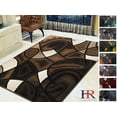thumbnail image 1 of Handcraft Rugs - Chocolate Brown/Beige/Mocha/Black/Abstract Area Rug Modern Contemporary Circles and Wave Design Pattern, 1 of 7