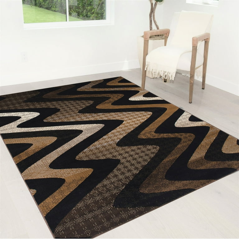 Handcraft Rugs - Chocolate Brown/Beige/Mocha/Ivory/Abstract Area 