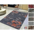 thumbnail image 1 of Handcraft Rugs - Electric Orange/Gray/Silver/Black/Abstract Area Rug Modern Contemporary Flower-patterned Design, 1 of 7